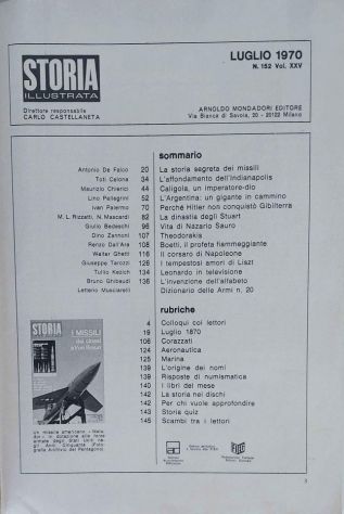 STORIA ILLUSTRATA n°152 Ed.Mondadori, Luglio 1970 I missili dai cinesi a Von Bra - Foto 3