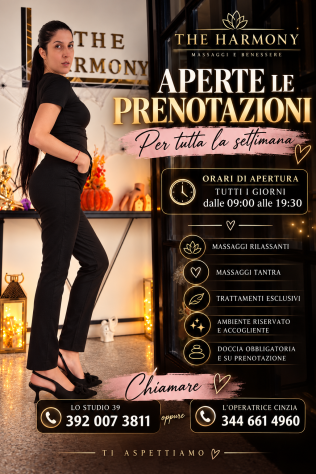 Massaggi olistici Tel:3446614960