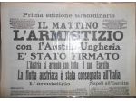 Ristampa Il Mattino Armistizio 5-6 novembre 1918