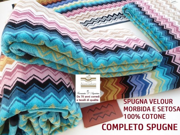 SET SPUGNE BAGNO 5 PEZZI  MISSONI 3 MODELLI - Foto 2