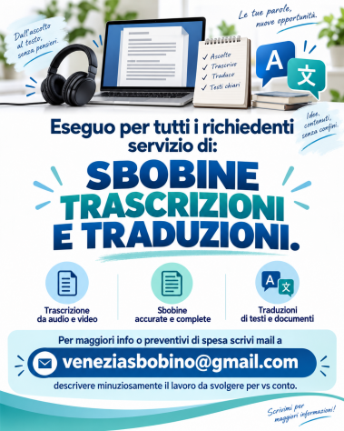 SBOBINE TRASCRIZIONI E TRADUZIONI