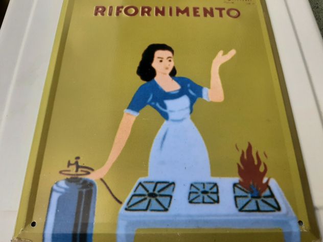 INSEGNA BUTANGAS RIFORNIMENTO TARGA IN RILIEVO - Foto 4