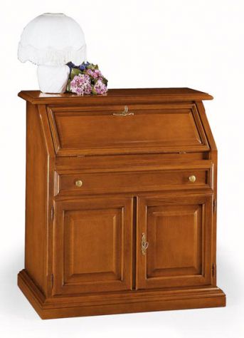 Bureau 2 ante 3 cassetti 1 ribalta stile arte povera Cod 10413