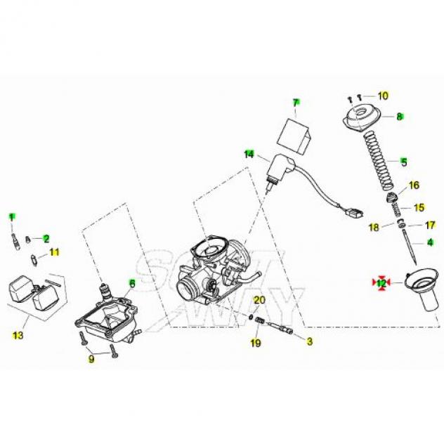Menbrana carburatore scooter Piaggio Aprilia Gilera - CM239701 - Foto 6