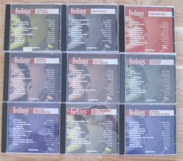 Feelings, Le canzoni del cuore, De Agostini, 9 CD - Foto 2