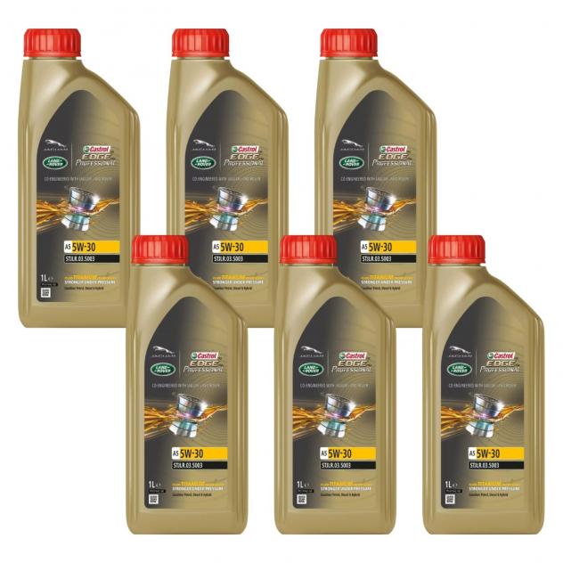 Kit da 6 Litri Castrol EDGE Professional A5 5W30 Olio Motore Efficiente