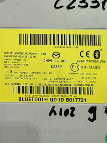 MODULO CONTROLLO BLUETOOTH MAZDA 6 3 serie Berlina GHP966DH0F SH diesel 2191 (12) - Foto 2