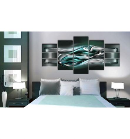Quadro Moderno Turchese Cm.100x50 E 200x100 ARREDALACASA - Foto 2