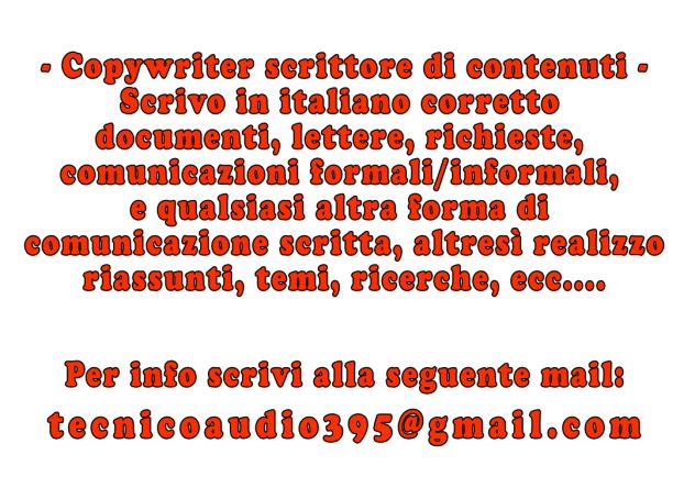 Copywriter scrittore di contenuti