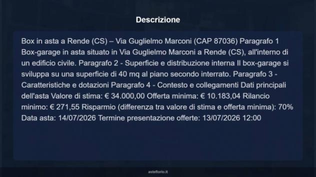 Immobile in asta di 40 m² in vendita a Rende - Foto 9
