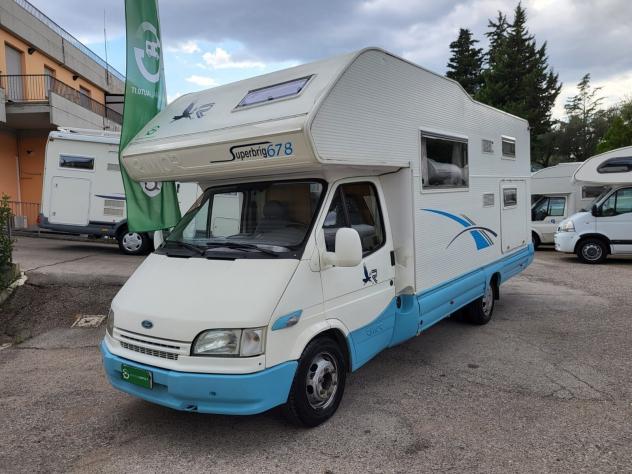 CAMPER RIMOR FORD MANSARDATO 7 POSTI DOPPIA DINETTE LETTI CASTELLO FOTOVOLTAICO GENERALI USATO - Foto 2