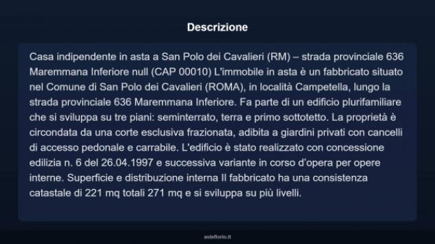 Immobile in asta di 221 m² con più di 5 locali in vendita a San Polo dei Cavalieri - Foto 8
