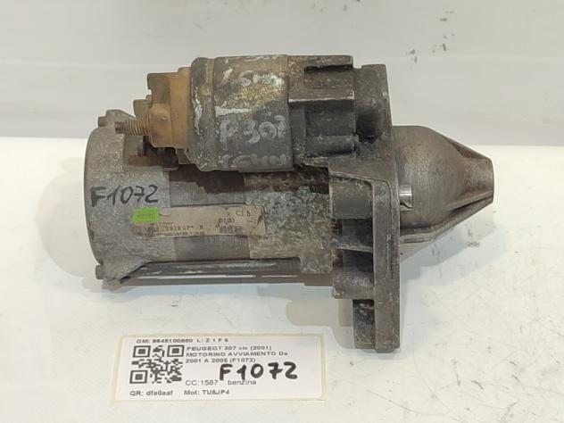 MOTORINO D' AVVIAMENTO PEUGEOT 307 Berlina 9645100680 TU5JP4 benzina 1587 (0105)