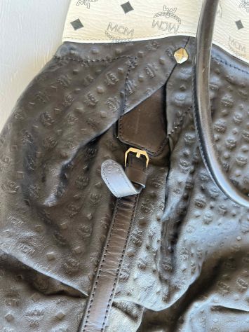 MCM borsa donna in pelle nera usata - Foto 3