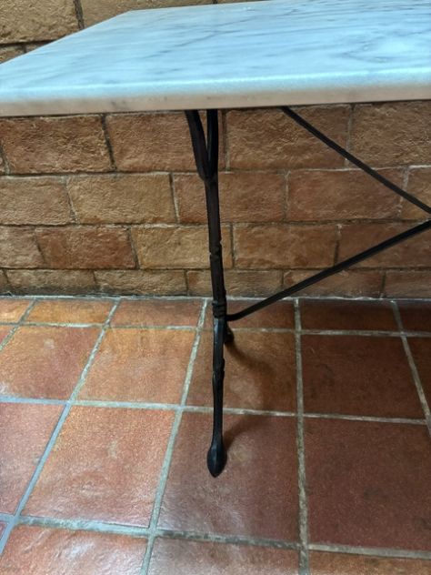 Tavolo con pietra in marmo originale inizio 900 - Foto 5