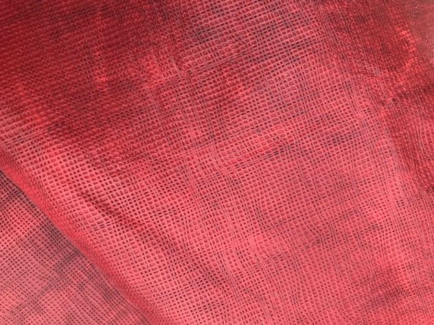 Scampolo pelle a vegetale rossa per Artigianato