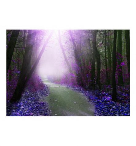 Fotomurale Adesivo Nel Viale Viola Con Gli Alberi Arredalacasa - Foto 2
