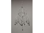 Lampadario shabby chic ottone e swarovski