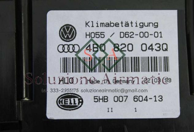 4B0820043Q 5HB00760413 Audi A6 centralina comando clima Hella - Foto 2