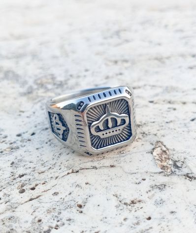 ♛ Anello Corona Acciaio 316L (Y2K / Gothic / Streetwear) - Foto 5