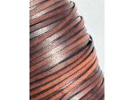 Z90 Nastro in pelle a vegetale invecchiato anilina brandy H 3 mm - L 30 mt