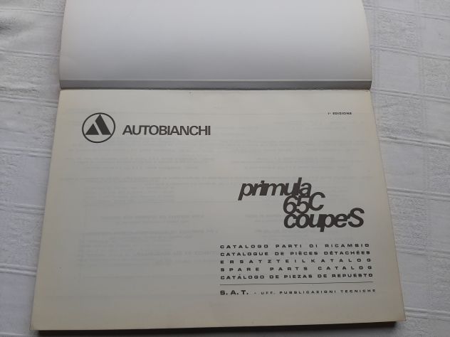 AUTOBIANCHI PRIMULA 65C/COUPE' S CATALOGO PARTI DI RICAMBIO ORIGINALE - Foto 3
