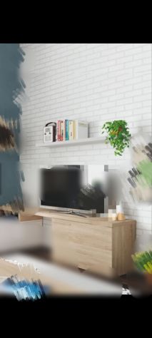 Mensola in legno laccato bianco 3 mt