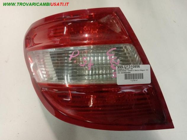 FANALE POST. SX SW 999-U1310856 Parti elettriche  Fanaleria  Fanali  Fanale est. post. s MERCEDES - Classe C Station Wagon - 01-02-2008 - 01-12-2010