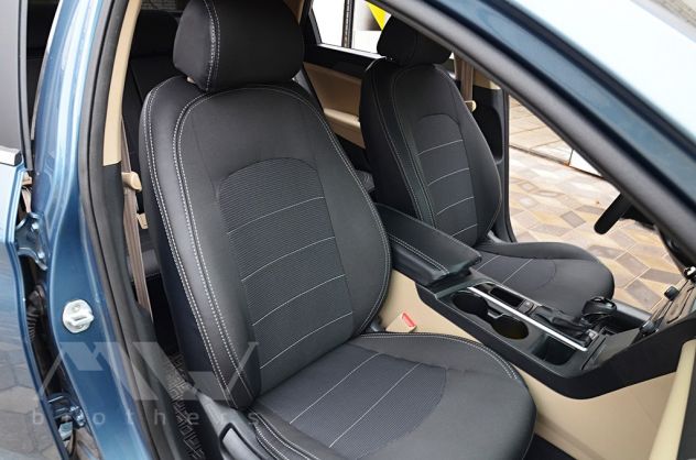 Set Coprisedili su misura per Hyundai Sonata (LF) (2014-2019)Ecopelle/Alcantara - Foto 4