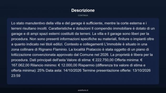 Immobile in asta di 372 m², box auto in vendita a Rignano Flaminio - Foto 5