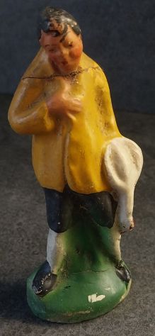 LOTTO 4 ANTICHE STATUINE PRESEPE PIEMONTESE ANNI 20-30 CM12 - Foto 2