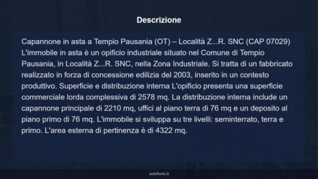 Immobile in asta di 2578 m² in vendita a Tempio Pausania - Foto 3