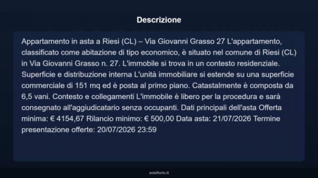 Immobile in asta di 151 m² con più di 5 locali in vendita a Riesi - Foto 10
