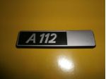 Autobianchi A112 scritta logo targhetta baule posteriore Autobianchi a112 NUOVA