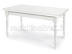 Tavolo Con Gambe Tornite (140) - Bianco Opaco - Nuovo
