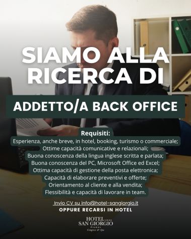 Addetto/a al back office
