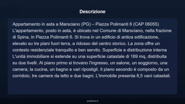 Immobile in asta di 169 m² con più di 5 locali in vendita a Marsciano - Foto 5