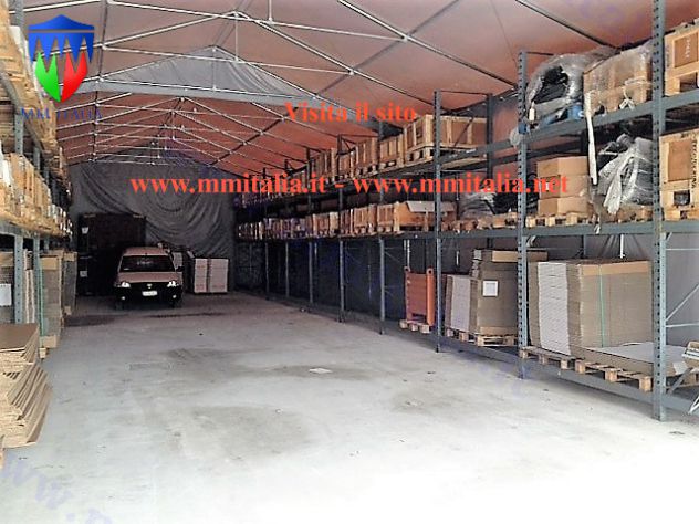Tendoni Tunnel agricoli per rimessaggio , magazzino  6 x 12 x 4 pvc 720 gr. mq. - Foto 4