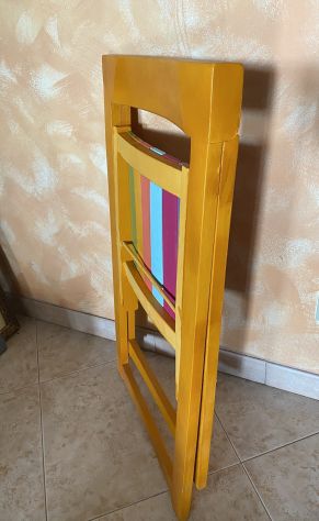 Sedia vintage arancione pieghevole - Foto 5