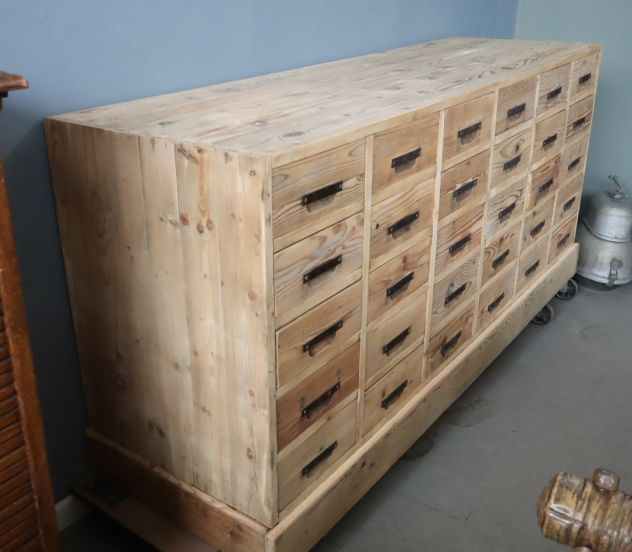 CASSETTIERA ANTICA FARMACIA RESTAURATA - Foto 6