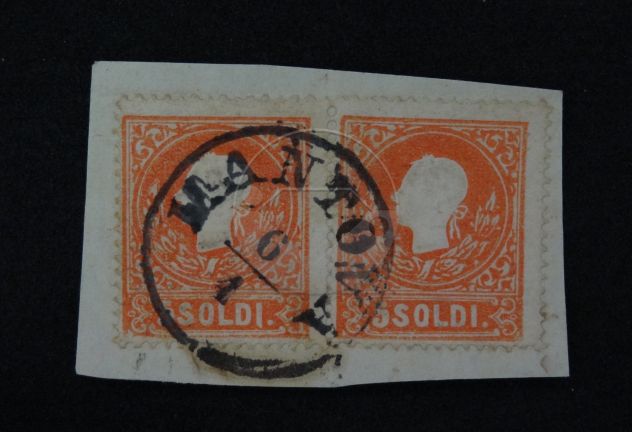 REGNO LOMBARDO-VENETO 1854-1864 Lotto di 16 francobolli - Foto 4