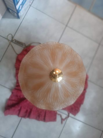 lampada da tavolo anni '70 in vetro murano mushroom - Foto 2