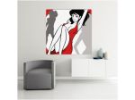Quadro Margot Lupin dipinto a mano pop art
