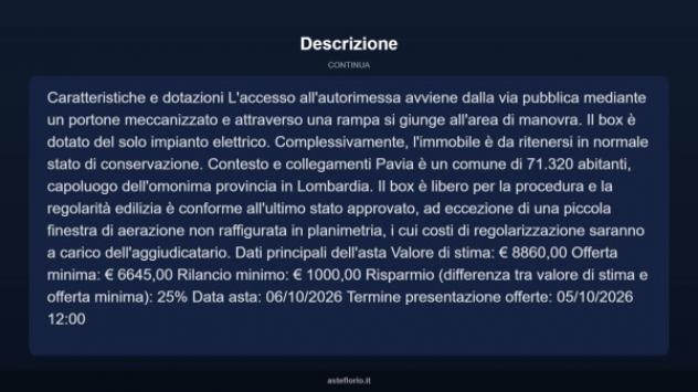 Immobile in asta di 28 m² in vendita a Pavia - Foto 7