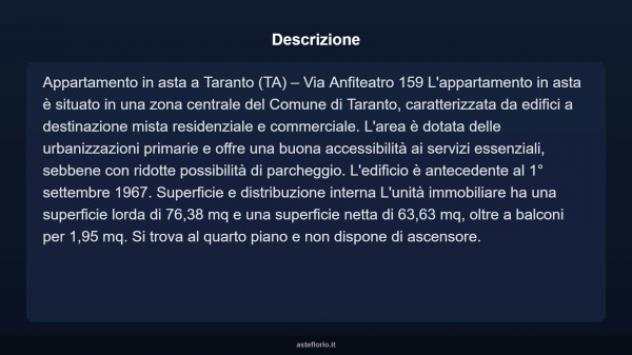 Immobile in asta di 76 m² in vendita a Taranto - Foto 3