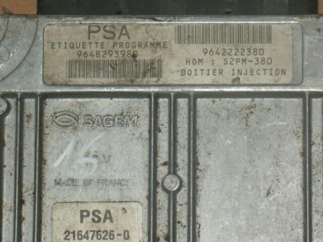 9648293980 ECU Citroen C3 1.4 ECU PSA 9648293980 9642222380 HOM S2PM-380 - Foto 2
