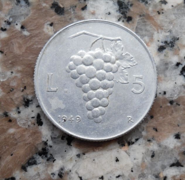 MONETA DA 5 LIRE DEL 1949 REPUBBLICA ITALIANA -
