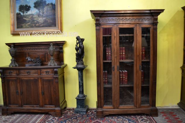 Libreria a tre ante stile Neorinascimento - Foto 3