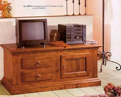 Cassapanca Treviso Porta TV 1 Porta 2 Cassetti Arte Povera cod 10100