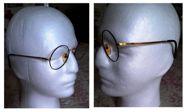 montatura occhiali tondi in metallo vintage cm.12 - Foto 2